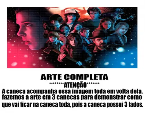 Caneca Polímero Seriado Stranger Things Personalizada