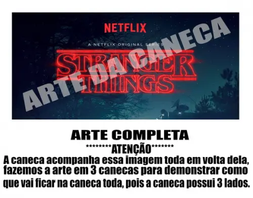 Caneca Polímero Seriado Stranger Things Personalizada