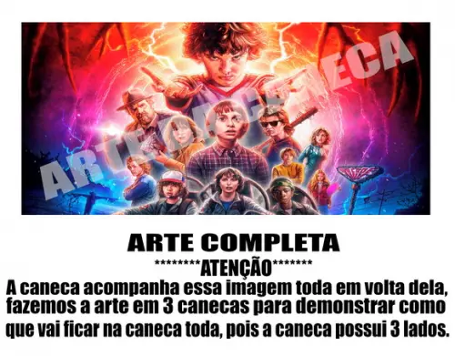 Caneca Polímero Seriado Stranger Things Personalizada