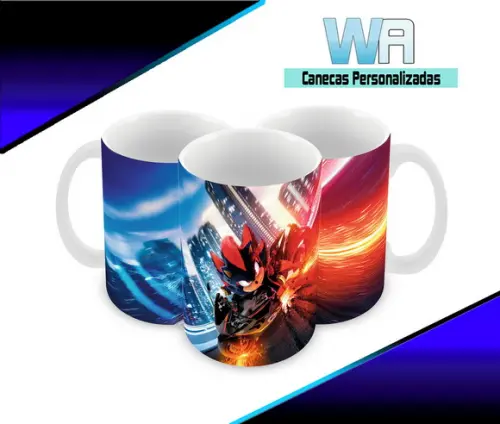 Caneca Polímero Shadow Sonic 3 Personalizada