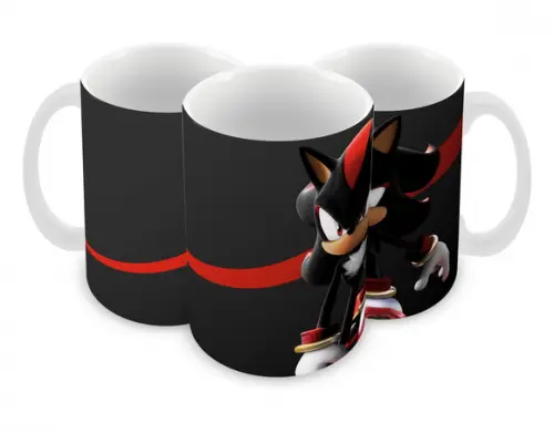 Caneca Polímero Shadow The Hedgehog Personalizada