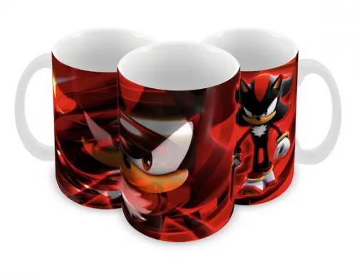 Caneca Polímero Shadow The Hedgehog Personalizada