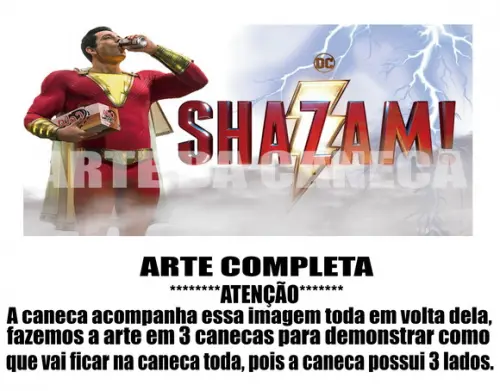 Caneca Polímero Shazam Personalizada