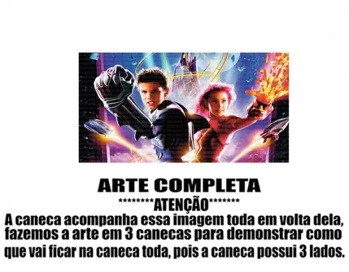 Caneca Polímero Sharkboy e Lavagirl Personalizada