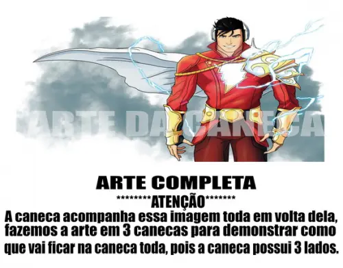 Caneca Polímero Shazam Personalizada