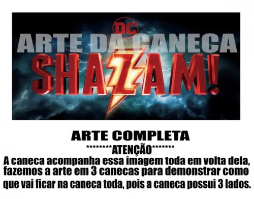 Caneca Polímero Shazam Personalizada