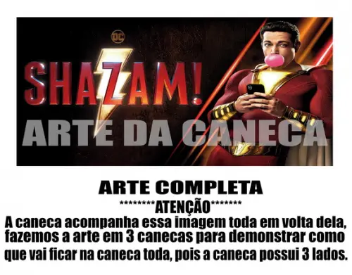 Caneca Polímero Shazam Personalizada
