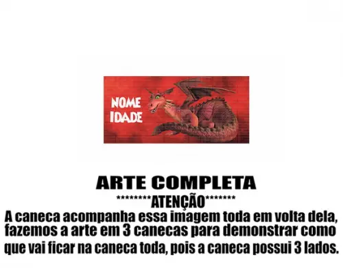 Caneca Polímero Shrek Dragão Personalizada