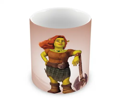Caneca Polímero Shrek Fiona Personalizada