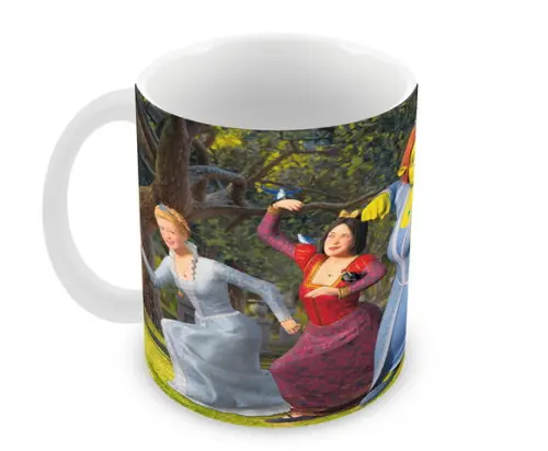 Caneca Polímero Shrek Fiona Personalizada