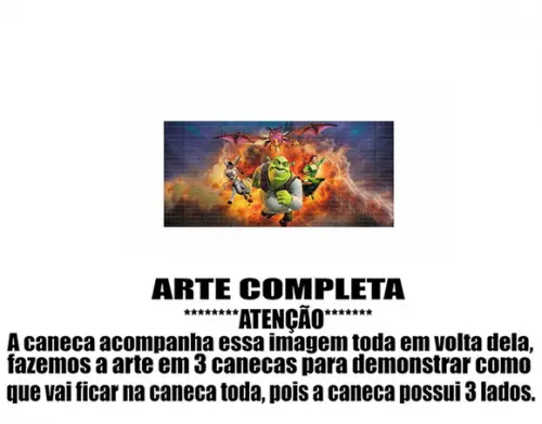 Caneca Polímero Shrek Personalizada