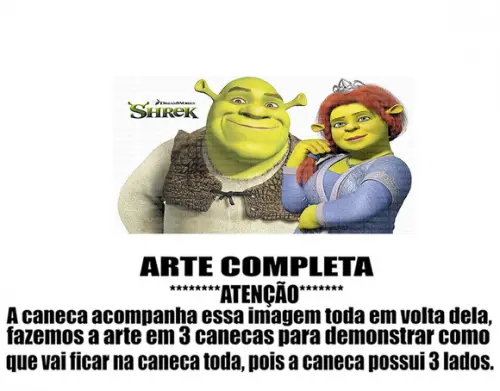 Caneca Polímero Shrek Personalizada
