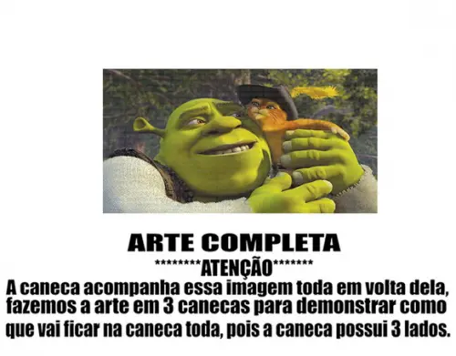 Caneca Polímero Shrek Personalizada