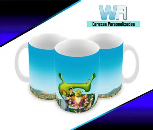 Caneca Polímero Shrek Personalizada