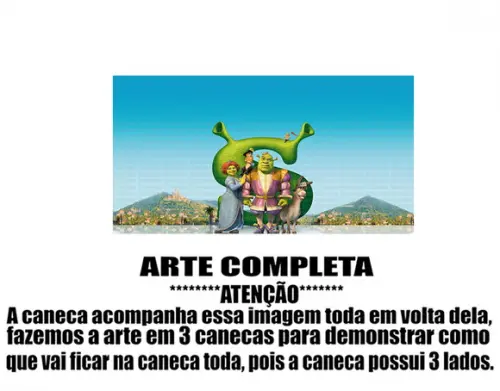 Caneca Polímero Shrek Personalizada