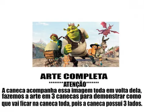Caneca Polímero Shrek Personalizada