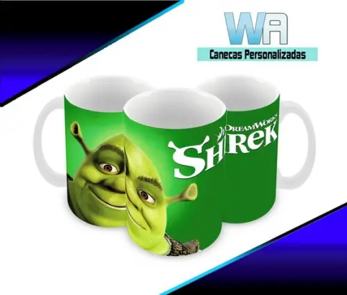 Caneca Polímero Shrek Personalizada