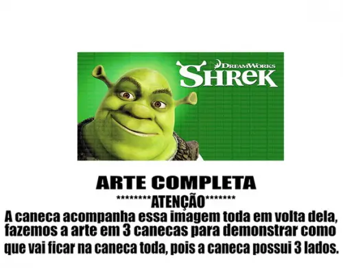 Caneca Polímero Shrek Personalizada