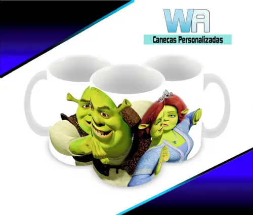 Caneca Polímero Shrek Personalizada