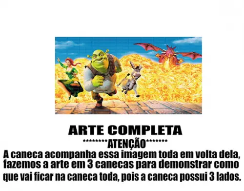 Caneca Polímero Shrek Personalizada