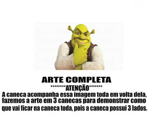 Caneca Polímero Shrek Personalizada