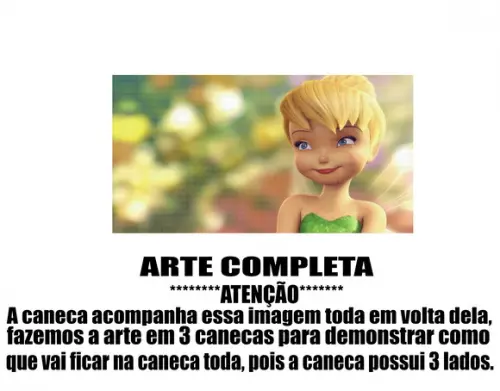 Caneca Polímero Sininho Personalizada
