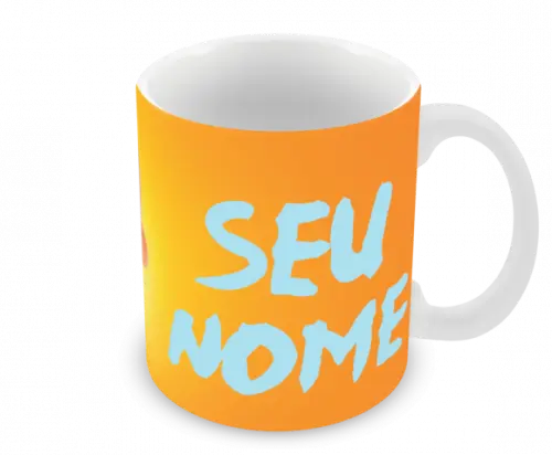 Caneca Polímero Snoopy Nome Personalizada