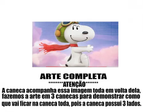 Caneca Polímero Snoopy Personalizada