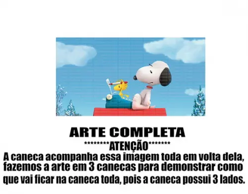 Caneca Polímero Snoopy Personalizada