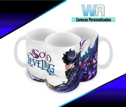 Caneca Polímero Solo Leveling Personalizada