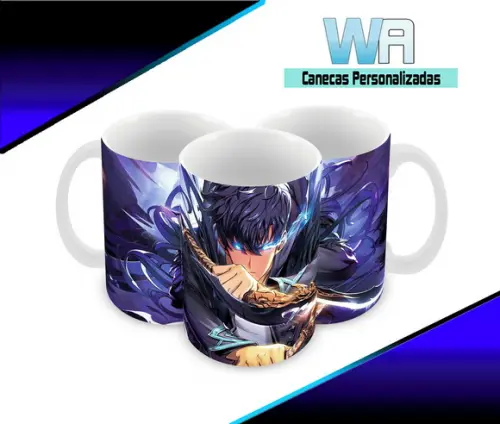 Caneca Polímero Solo Leveling Personalizada