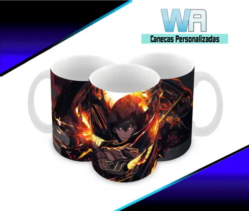 Caneca Polímero Solo Leveling Personalizada