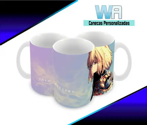 Caneca Polímero Solo Leveling Personalizada