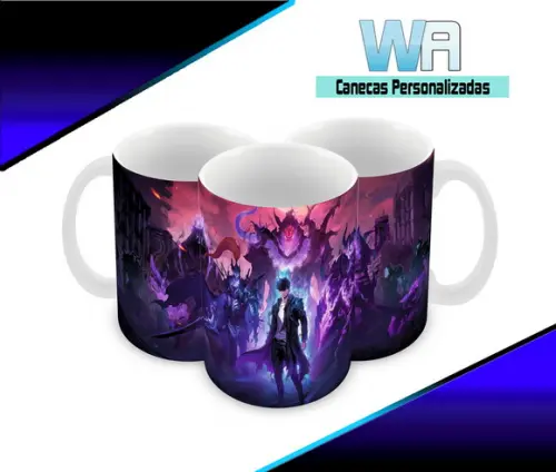Caneca Polímero Solo Leveling Personalizada