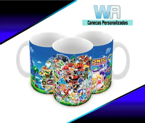 Caneca Polímero Sonic Personalizada