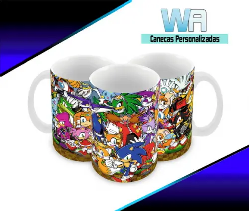 Caneca Polímero Sonic Personalizada