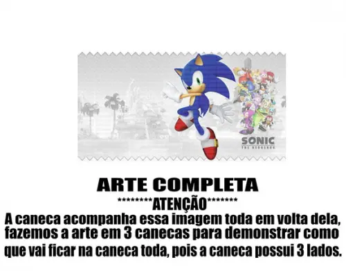 Caneca Polímero Sonic Personalizada