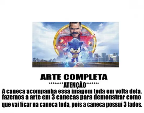 Caneca Polímero Sonic Personalizada