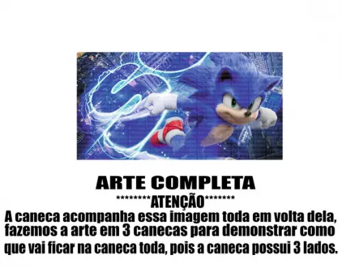 Caneca Polímero Sonic Personalizada