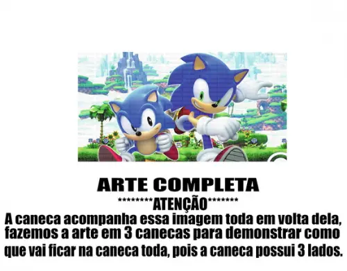 Caneca Polímero Sonic Personalizada