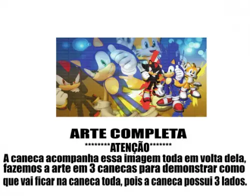 Caneca Polímero Sonic Personalizada