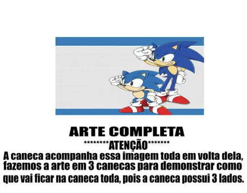 Caneca Polímero Sonic Personalizada
