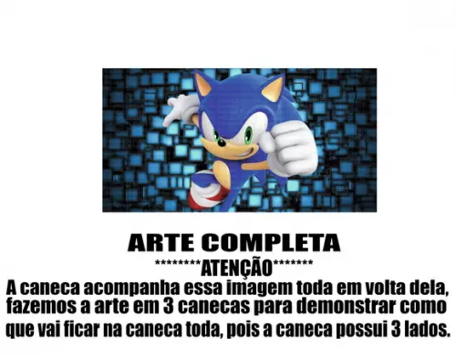 Caneca Polímero Sonic Personalizada