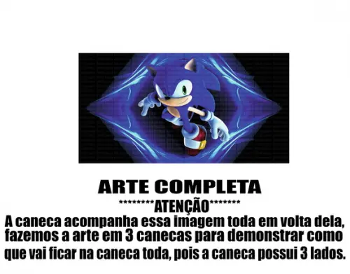 Caneca Polímero Sonic Personalizada