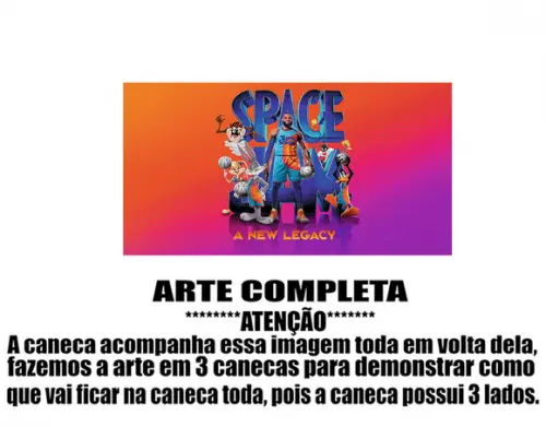 Caneca Polímero Space Jam 2 Personalizada