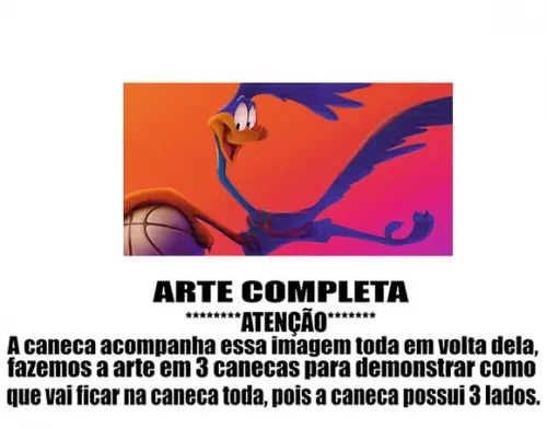 Caneca Polímero Space Jam 2 Personalizada