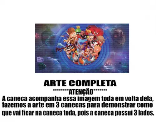 Caneca Polímero Space Jam 2 Personalizada
