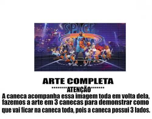 Caneca Polímero Space Jam 2 Personalizada