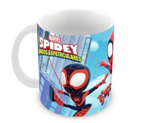 Caneca Polímero Spider e Seus Amigos Personalizada