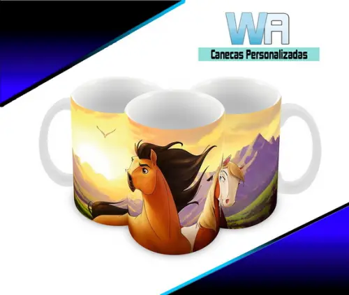 Caneca Polímero Spirit o Corcel Indomável Personalizada